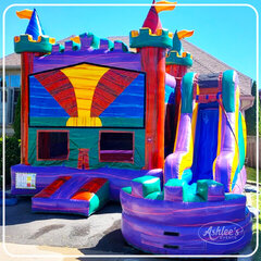     Rainbow Bouncy Castle Combo 